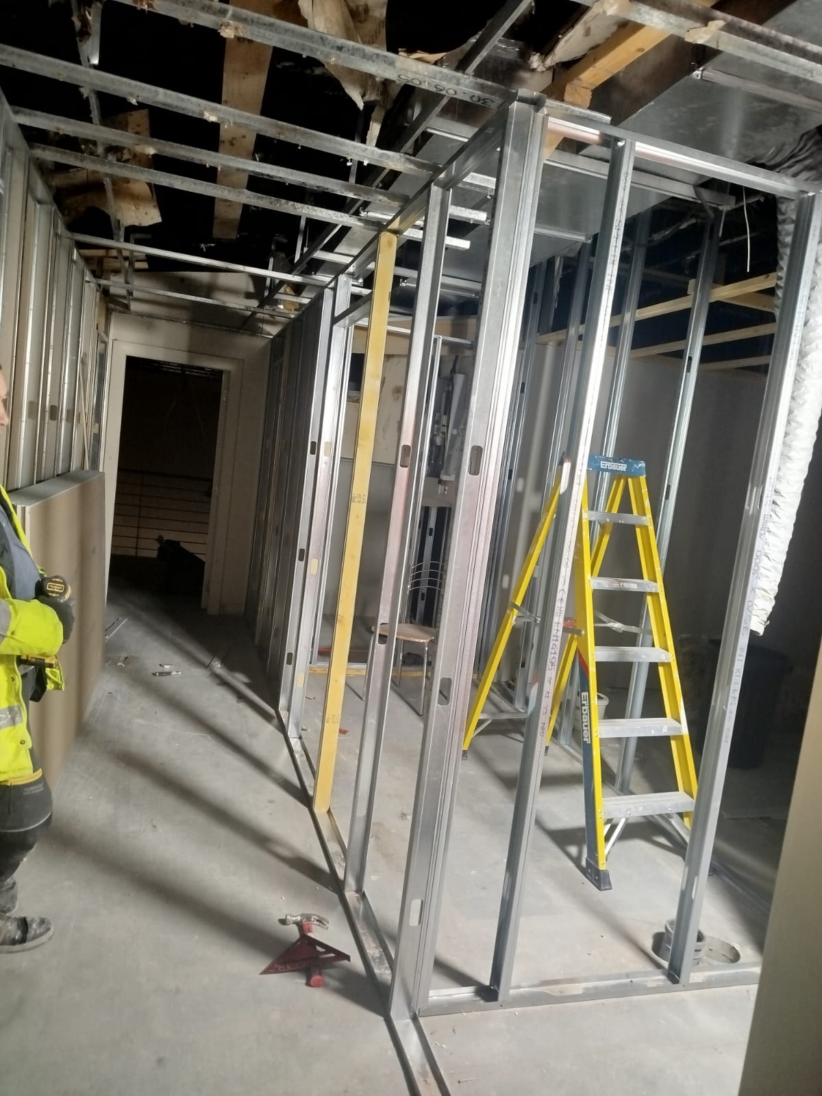 A bustling construction site during daylight hours