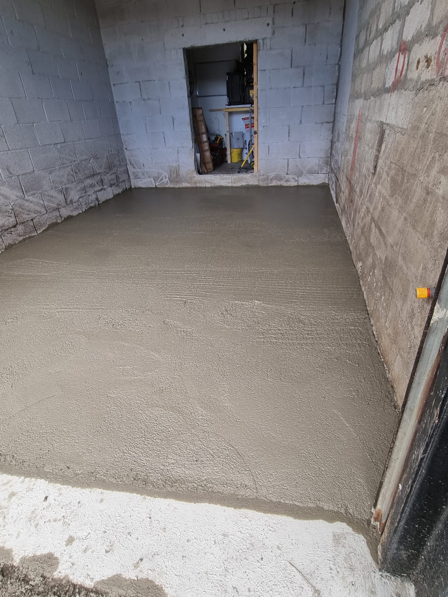 A room in the midst of construction or renovation